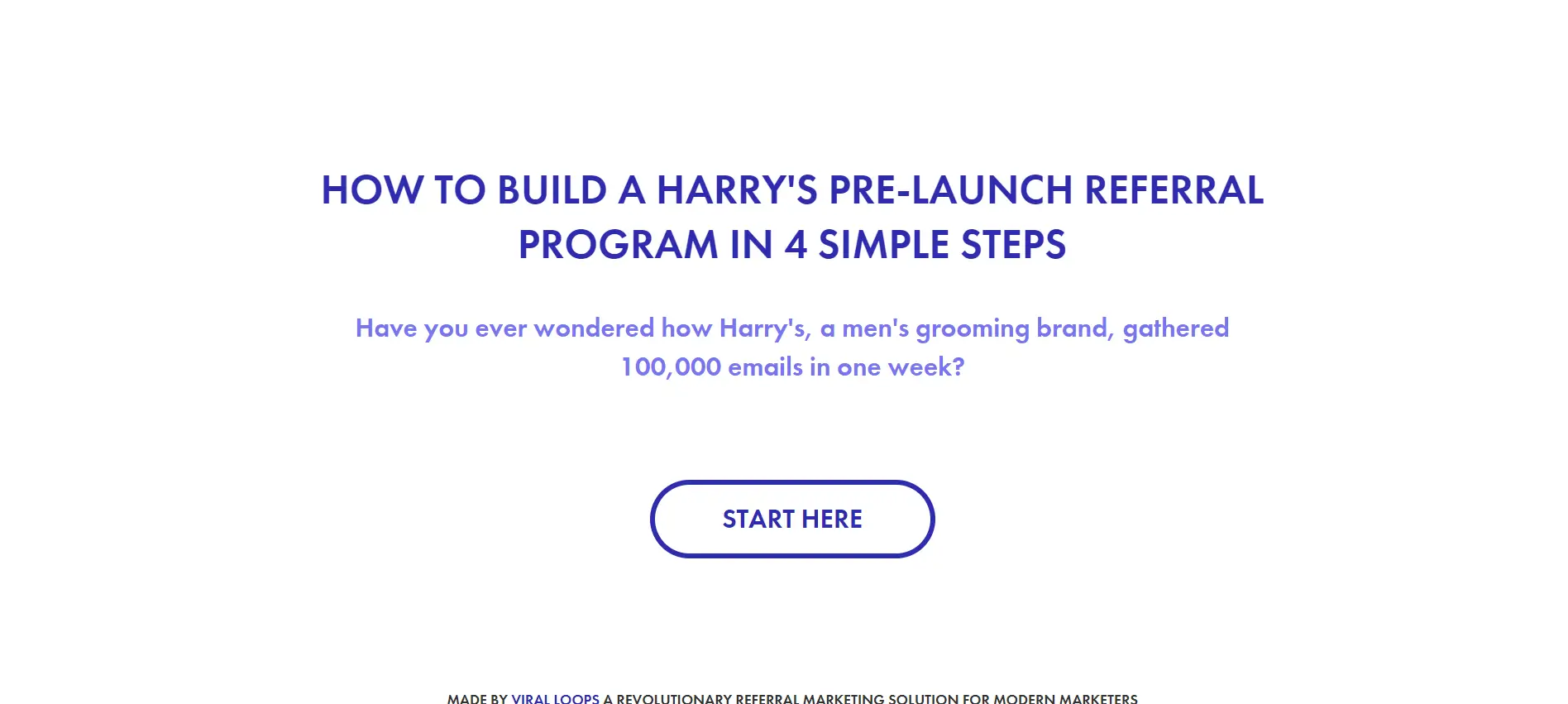  Harry's, a men’s grooming brand referral program